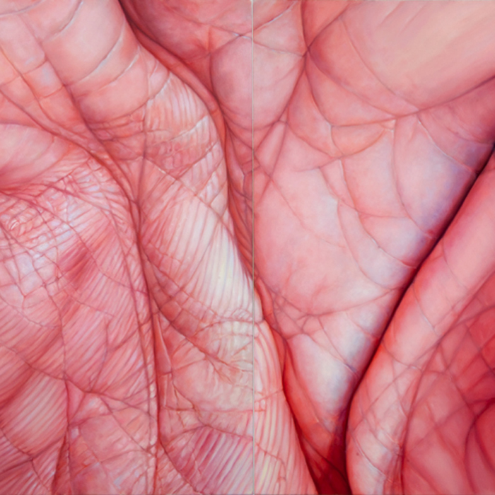 Palmed Diptych, 2012, 54 x 84, oil/canvas
