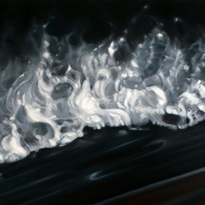 Platinum Sea (Coney Island No.1), 2013, 18 x 36, oil/canvas