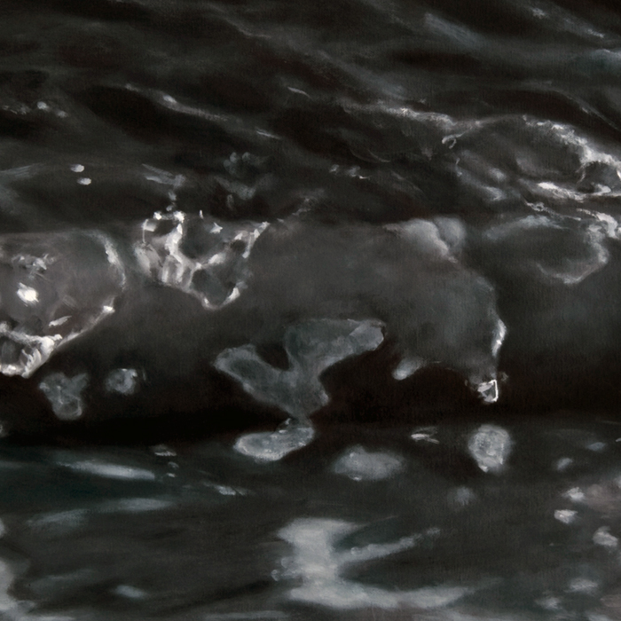 Platinum Sea (Coney Island No.2), 2013, 18 x 36, oil/canvas